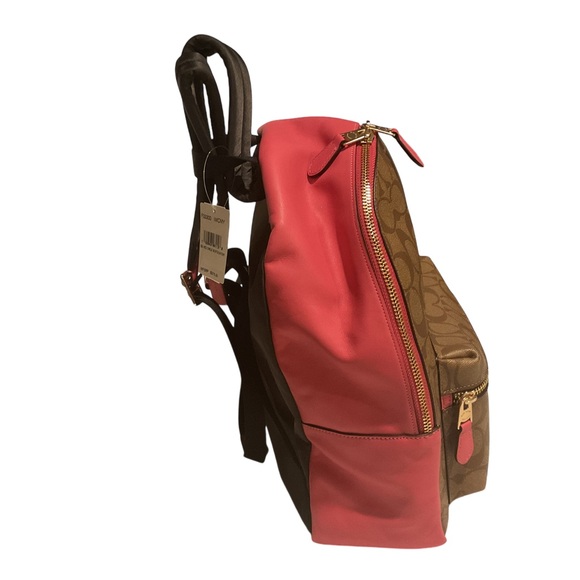 NWT_Coach Brown and Pink Backpack F32200 - Picture 2 of 5